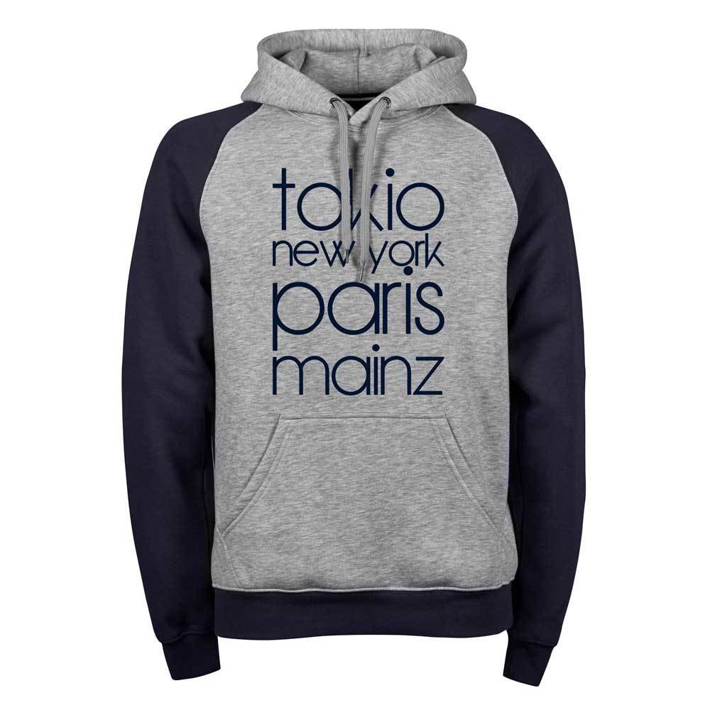 "Tokio, New York, Paris, Mainz" (Premium Two-Tone Hoody) 11261