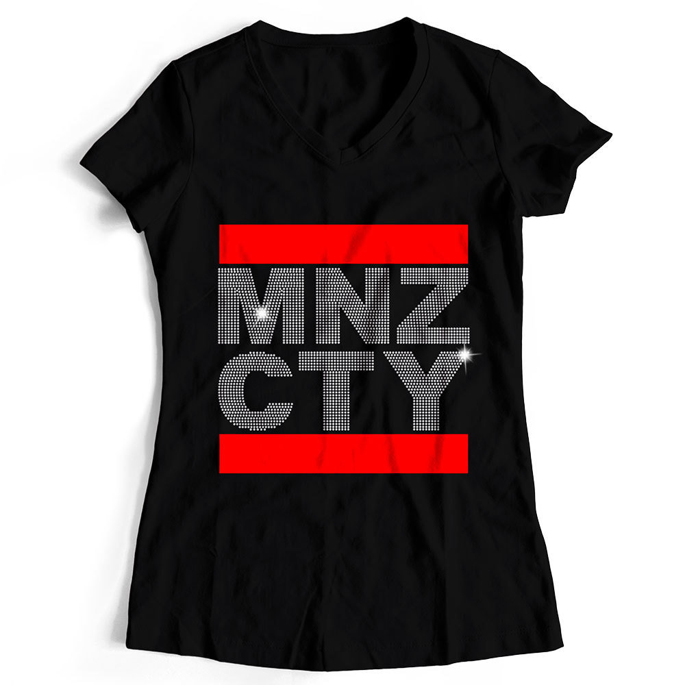 T-Shirt "MNZ CTY" Strass-Edition (Damen) 11280