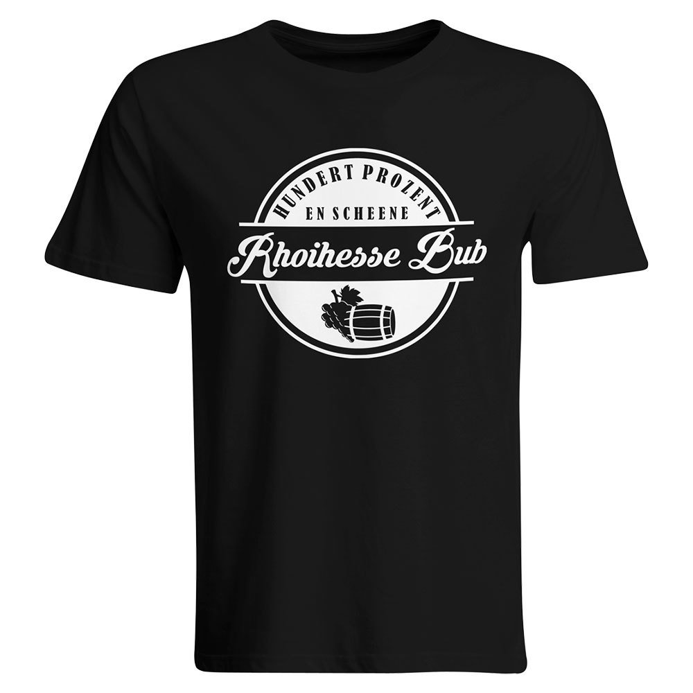T-Shirt "Hundert Prozent en scheene Rhoihesse Bub" (Herren) M1-RHL 85846