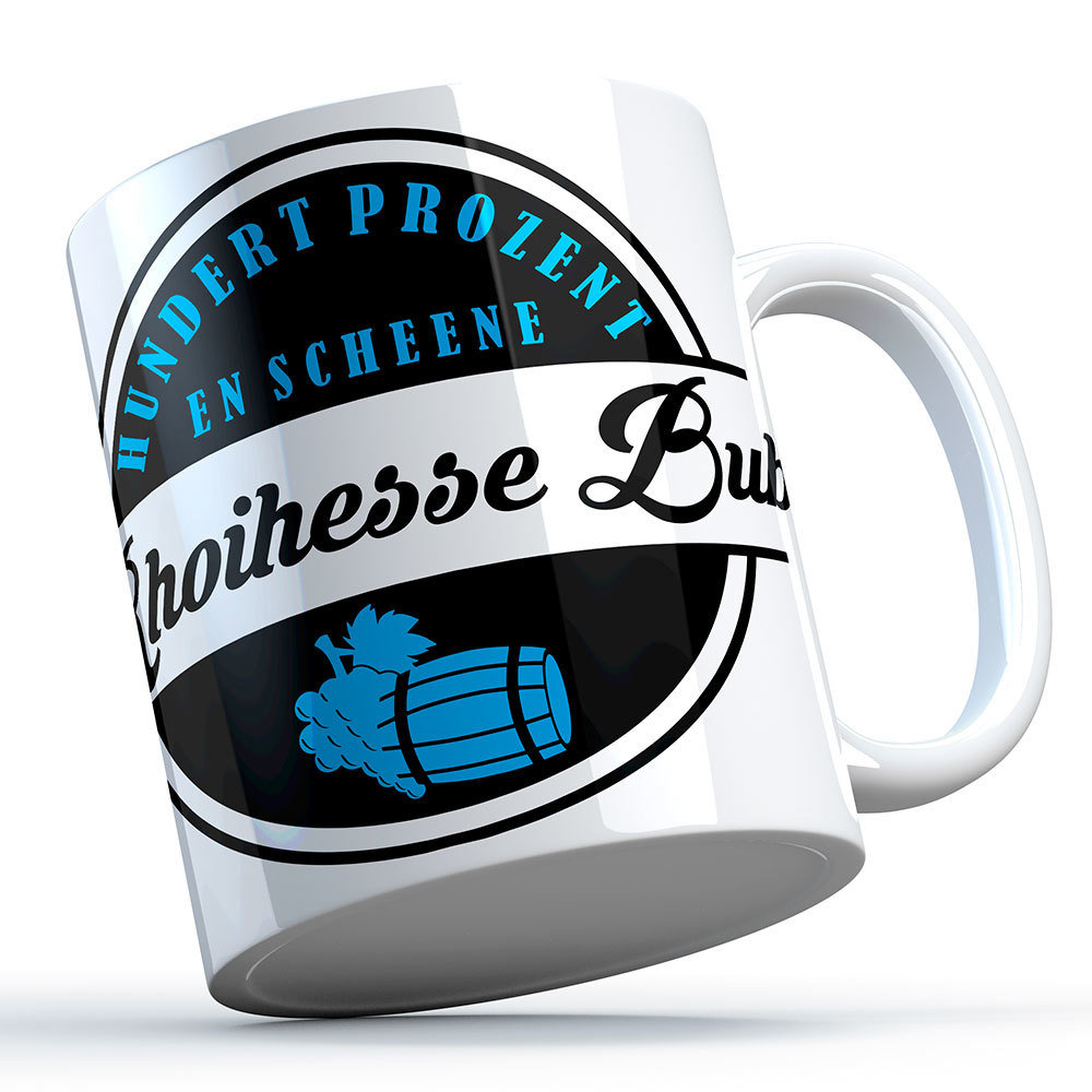 T-Shirt/Tasse Partnerset "Rhoihesse Mädsche / Rhoihesse Bub"