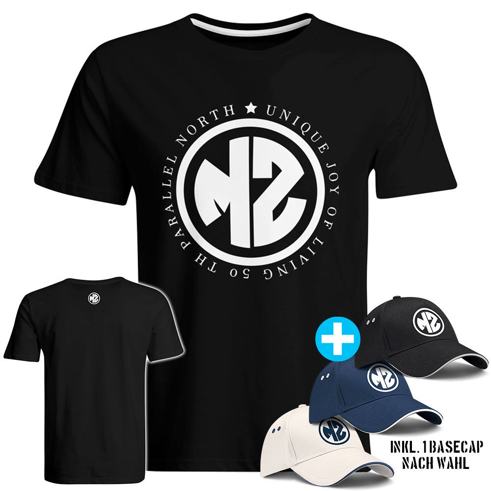 T-Shirt "MZ - Unique joy of living" inkl. Basecap (Herren) 89383