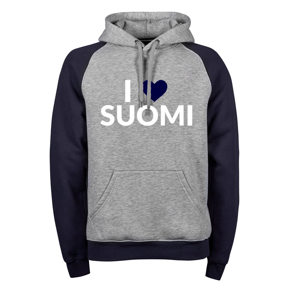 "I love Suomi" Two Tone Hoodie M1-FT 90312