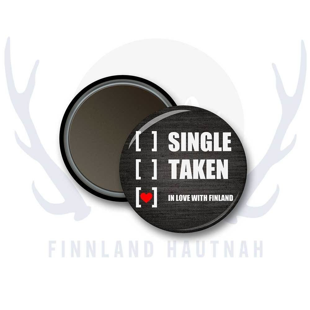 Finnland Magnet "Single, taken..." 91894