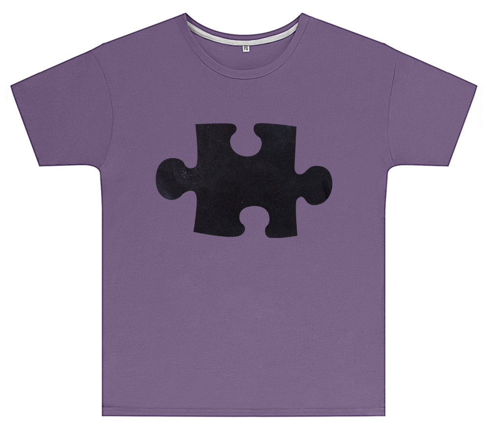 Kreideshirt mit Puzzle-Motiv inkl. 12er-Pack Kreide 91942