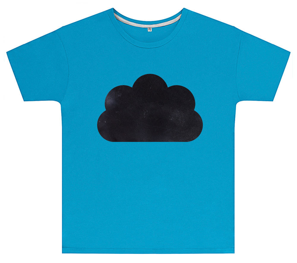 Kreideshirt mit Wolken-Motiv inkl. 12er-Pack Kreide 91944
