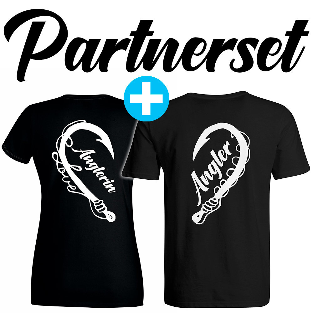 "Anglerin & Angler" T-Shirt Partnerset