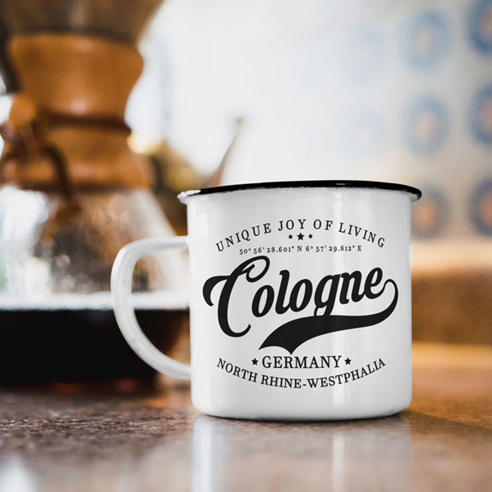 "Cologne" Emaille-Tasse