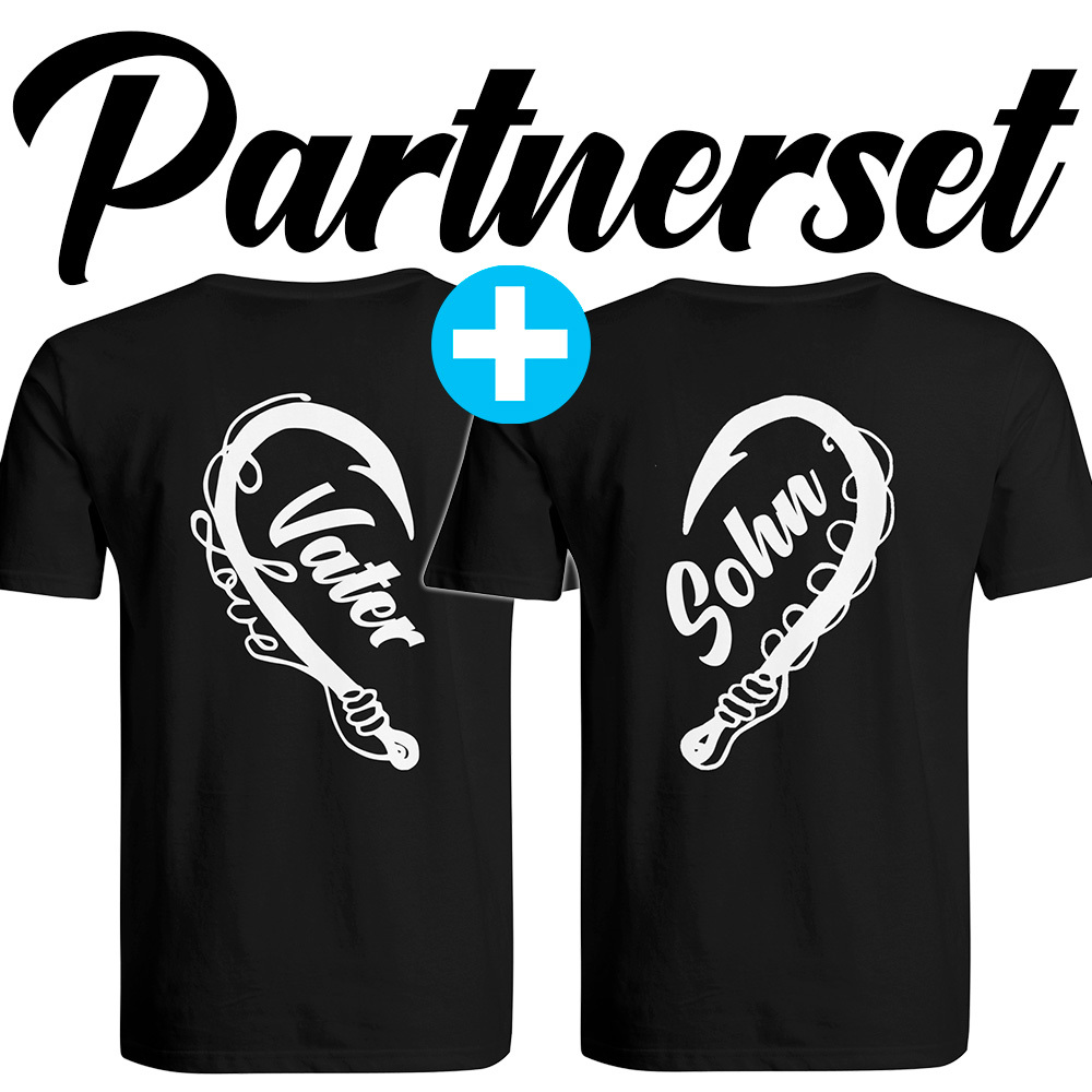 "Angler & Angler / Vater & Sohn" T-Shirt Partnerset (Kindergröße 90 bis XXXL) M1-AA 99823
