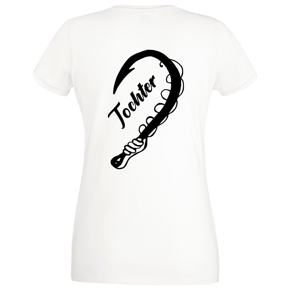 "Anglerin & Anglerin / Mutter & Tochter" T-Shirt Partnerset (Kindergröße 90 bis XXL)