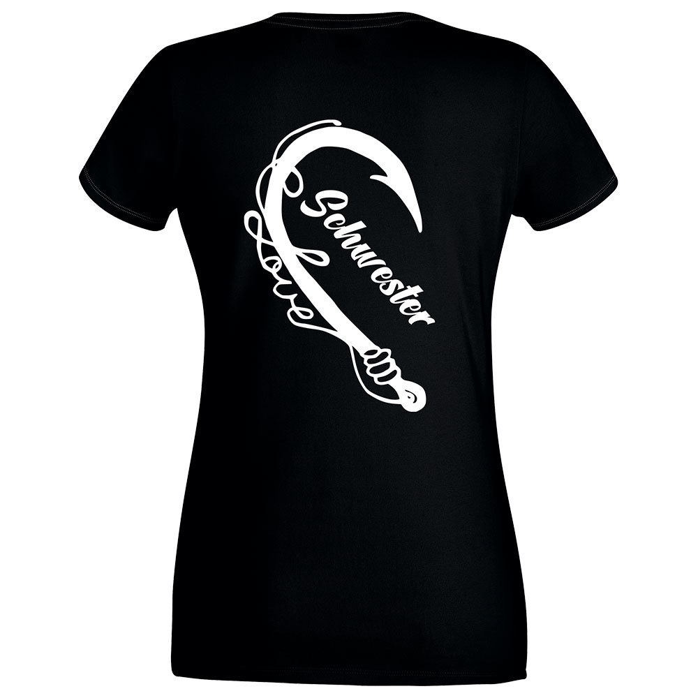 "Anglerin & Angler / Schwester & Bruder" T-Shirt Partnerset (Kindergröße 90 bis XXXL)