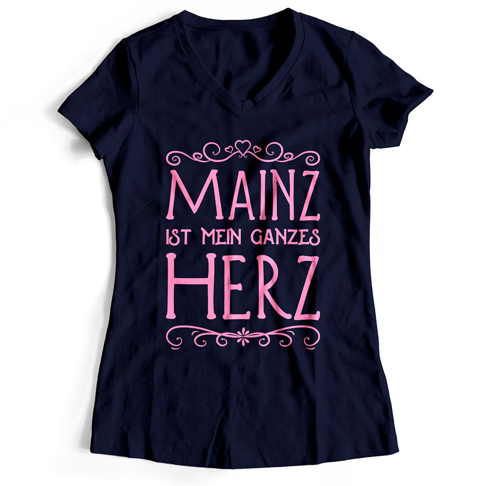 Mainz T-Shirt "Mainz ist mein ganzes Herz" (Damen)