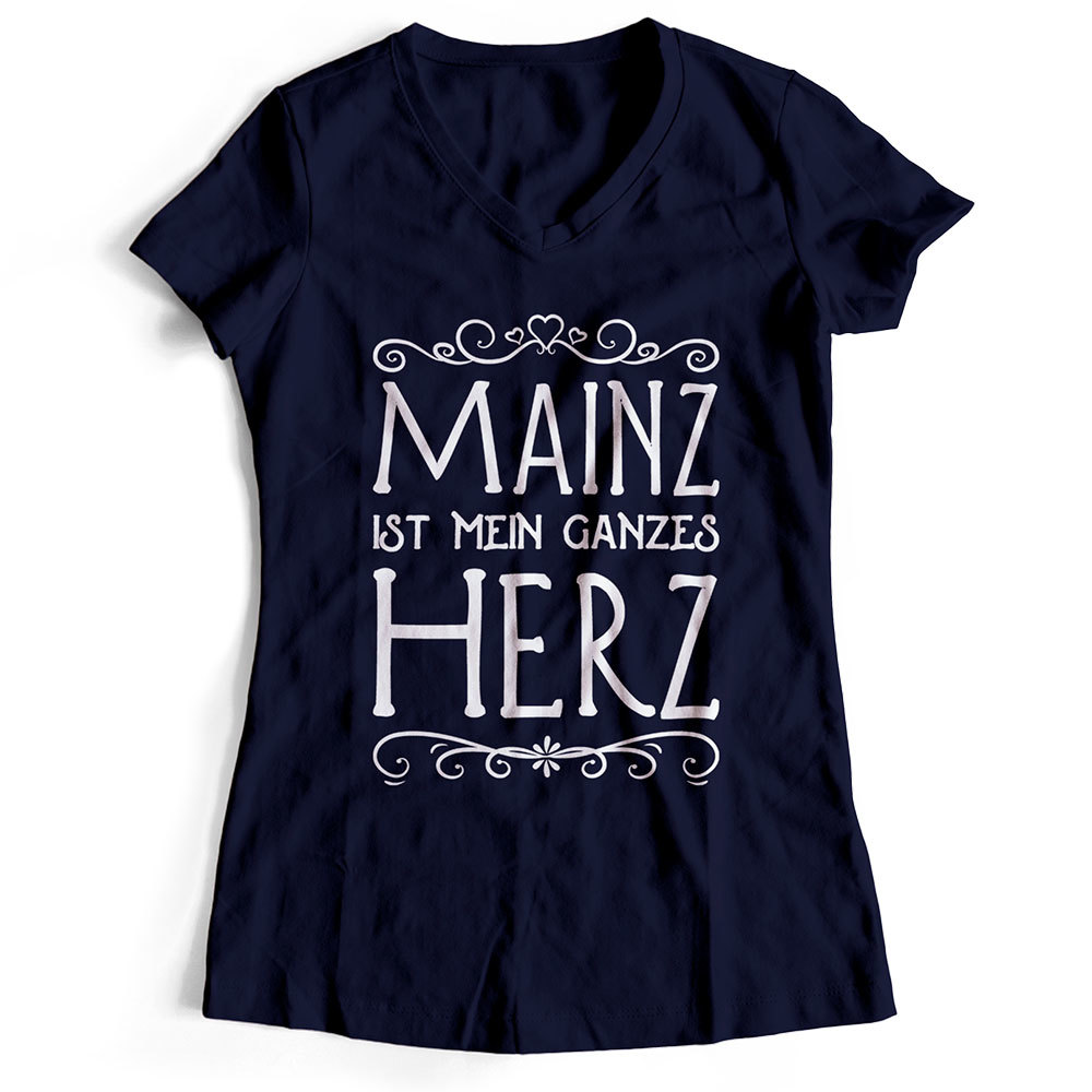 Mainz T-Shirt "Mainz ist mein ganzes Herz" (Damen)