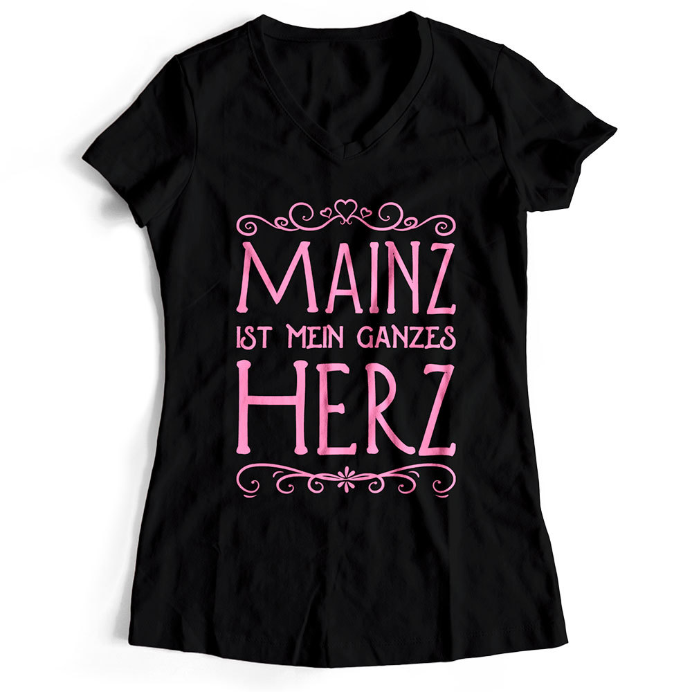 Mainz T-Shirt "Mainz ist mein ganzes Herz" (Damen)