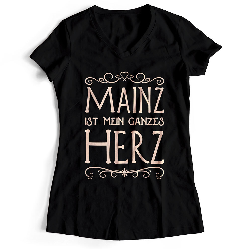 Mainz T-Shirt "Mainz ist mein ganzes Herz" (Damen)
