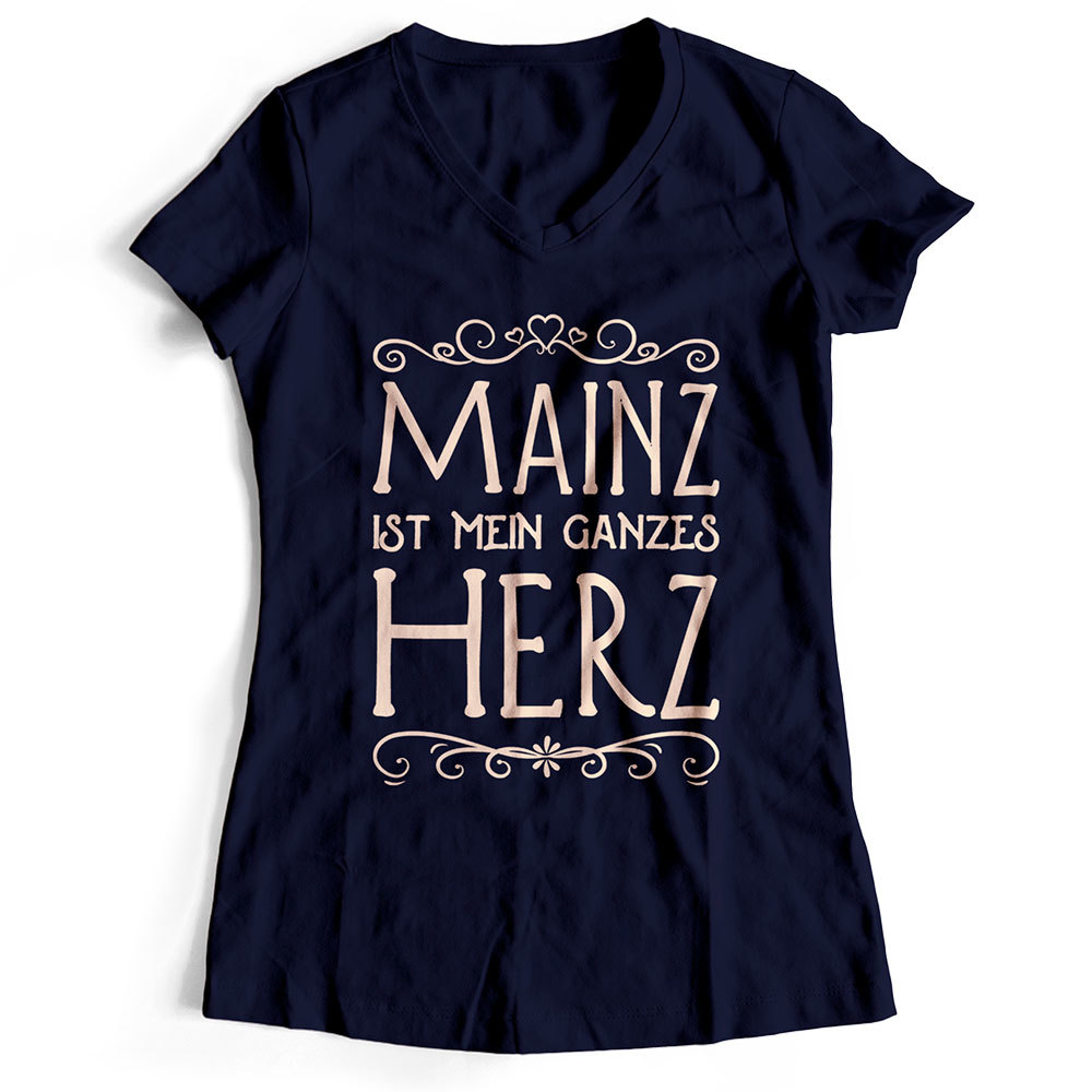 Mainz T-Shirt "Mainz ist mein ganzes Herz" (Damen)
