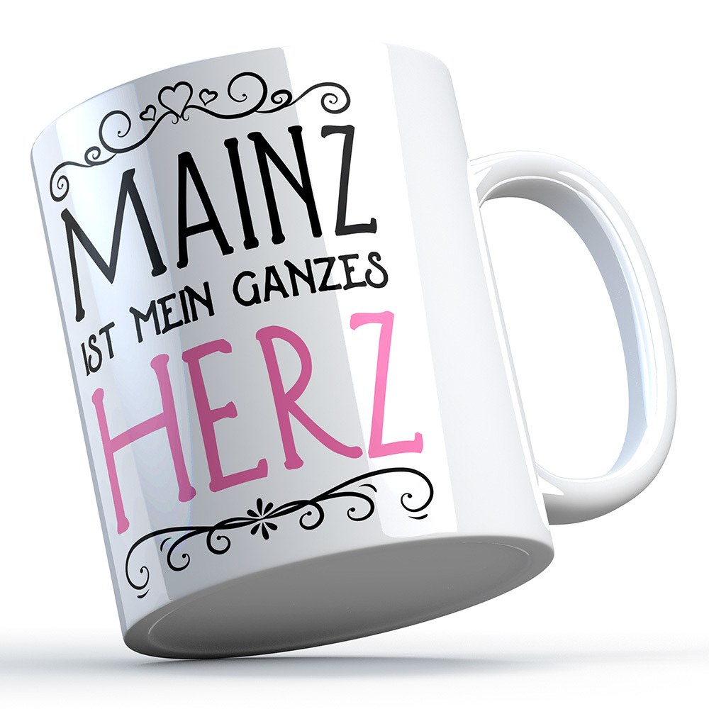 "Mainz ist mein ganzes Herz" Keramiktasse 91975