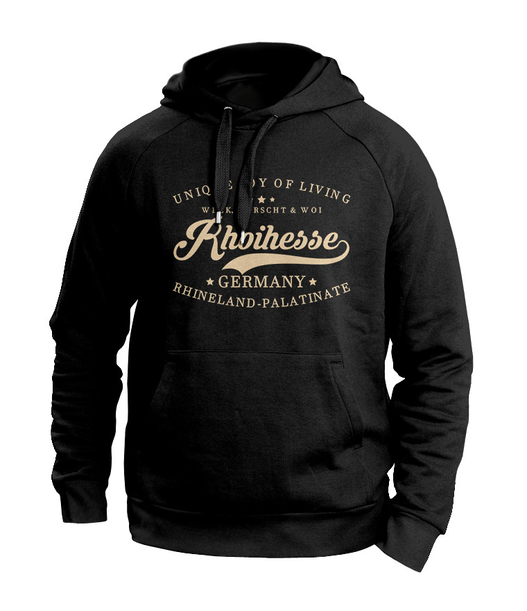 "Weck, Worscht & Woi - Rhoihesse" (Hoody)