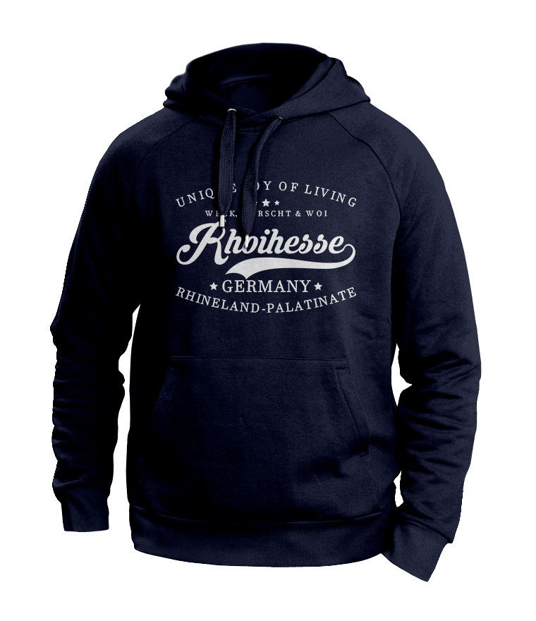 "Weck, Worscht & Woi - Rhoihesse" (Hoody)