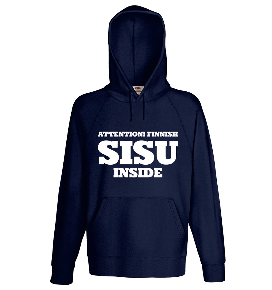 "Attention! Finnish SISU inside" Hoodie (Unisex) M1-FT 00152