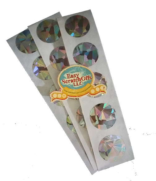 Small hologram scratch off stickers