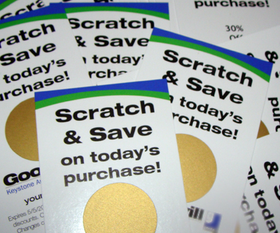 Gold Scratch Off stickers