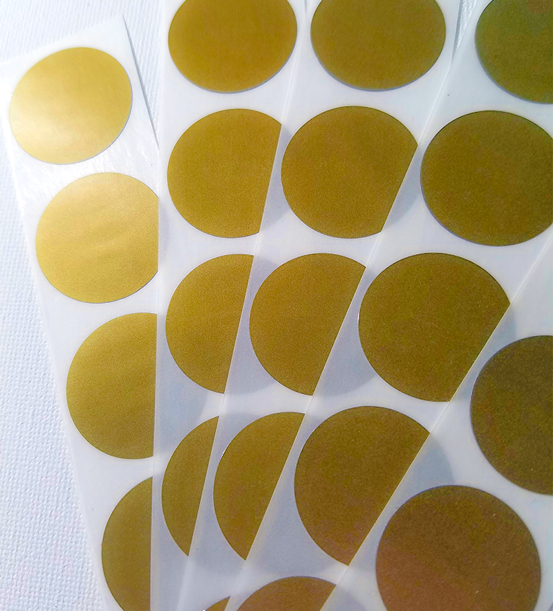 Gold scratch off stickers