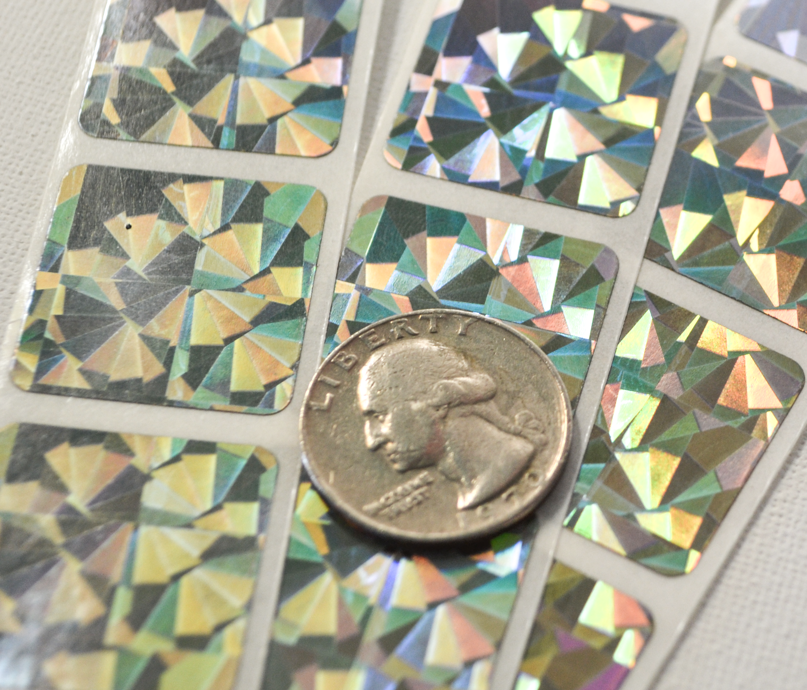 Hologram scratch off stickers 101HOLSQ